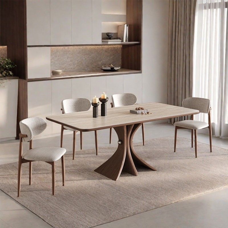 Ensemble de table de salle à manger européen minimaliste moderne, H 29,5 po x L 55,1 po x l 31,5 po