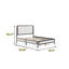 Structure de lit double avec tête de lit en tissu matelassé blanc-686028323