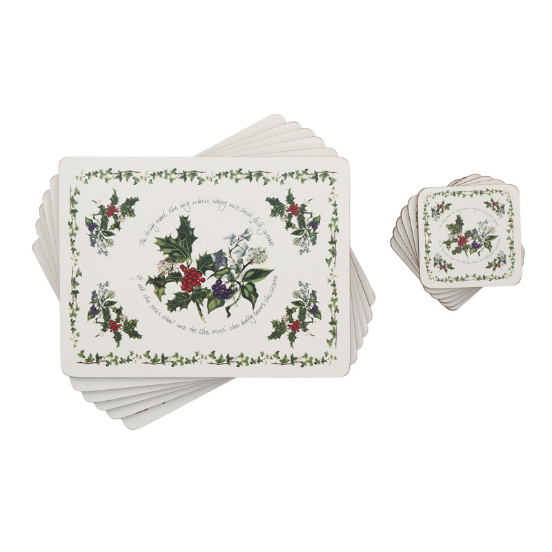 12 Piece Cork Placemats and Coasters Set