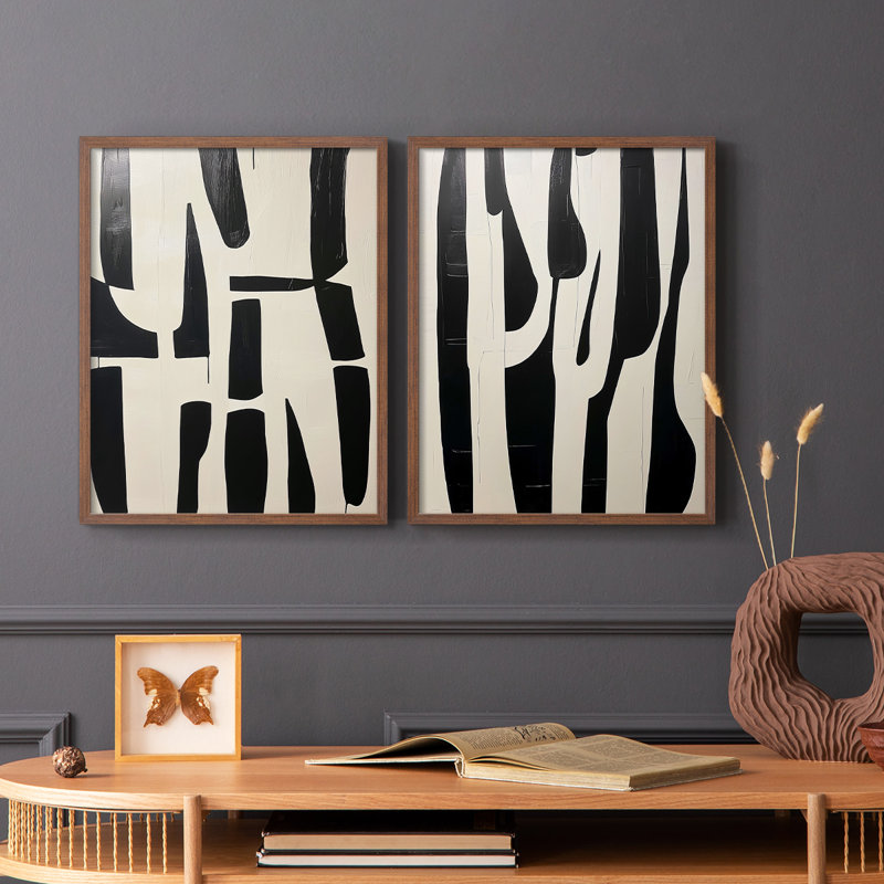 ABSTRACT Series DCXCII - Reproduction encadrée de qualité supérieure - prête à être accrochée - aucun clou requis - aucun clou requis