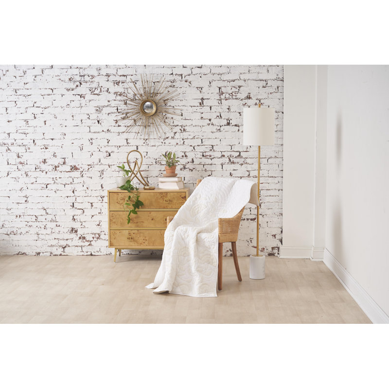 Runa Botanical White Throw Blanket