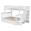 Lit simple superposé simple avec lit gigogne, rangement pour escalier et garde-corps pour des solutions de sommeil sécuritaires et efficaces
