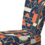 Chaise d'appoint rembourrée à motif rétro géométrique