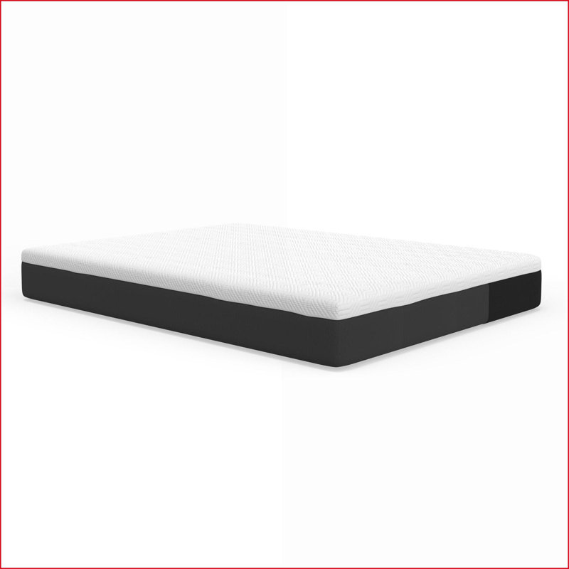 Matelas | Matelas en mousse viscoélastique imprégnée de gel 10 po avec housse de refroidissement | Blanc neige | Mousse