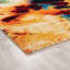 Tapis moderne abstrait à poils longs beige / or / bleu-386035418