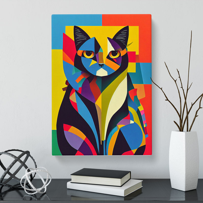 Cat Cubism Vol.1 - Wrapped Canvas, 76cm H x 50cm W x 3cm D