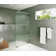 Aurora 40 in. x 78 in. Fully Frameless Fluted Radius Single Fixed Shower Panel