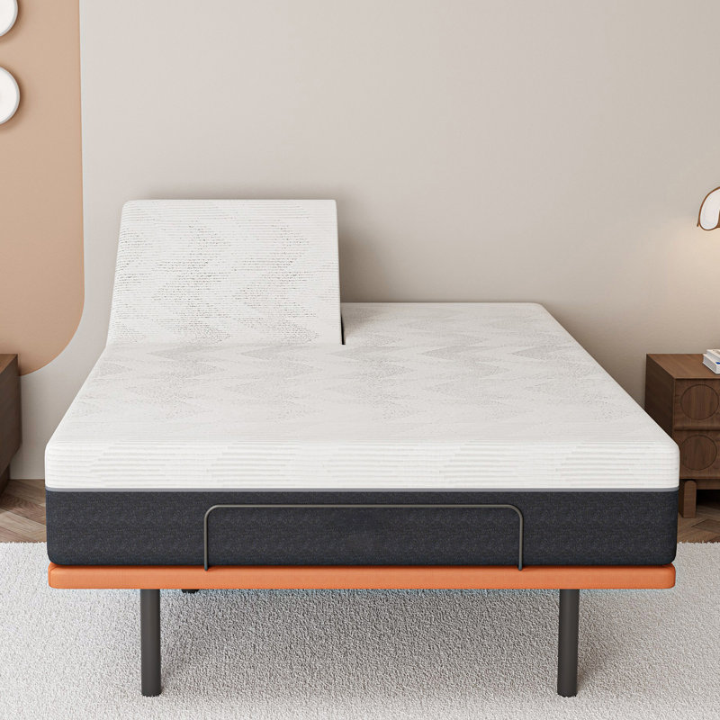 Grand matelas en mousse viscoélastique imprégnée de gel 12 po, mousse de soutien zonée, housse en graphène