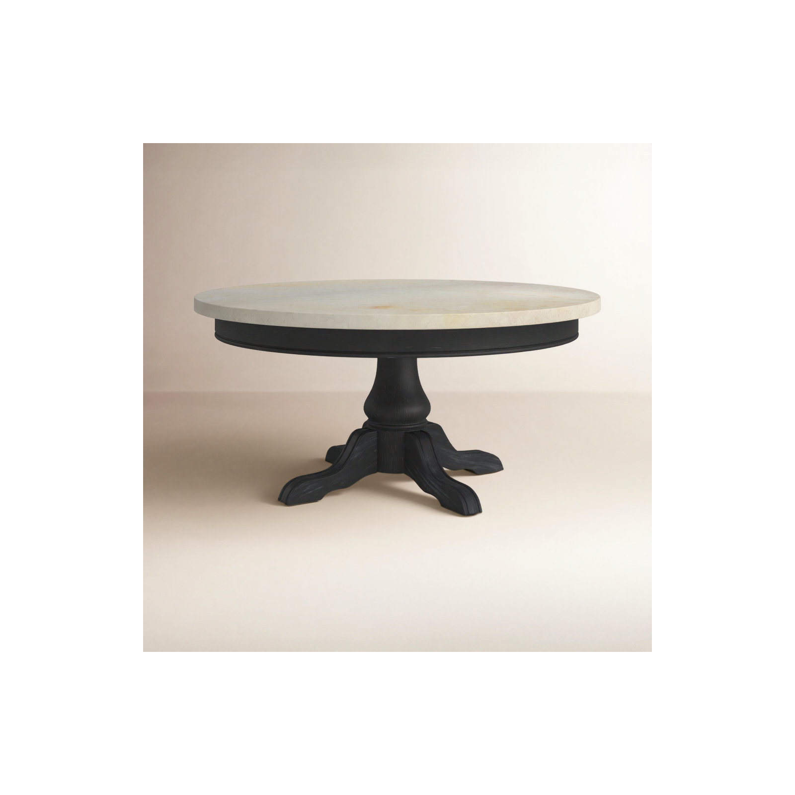 Aberdale Coffee Table, Ivory Top/Black Base