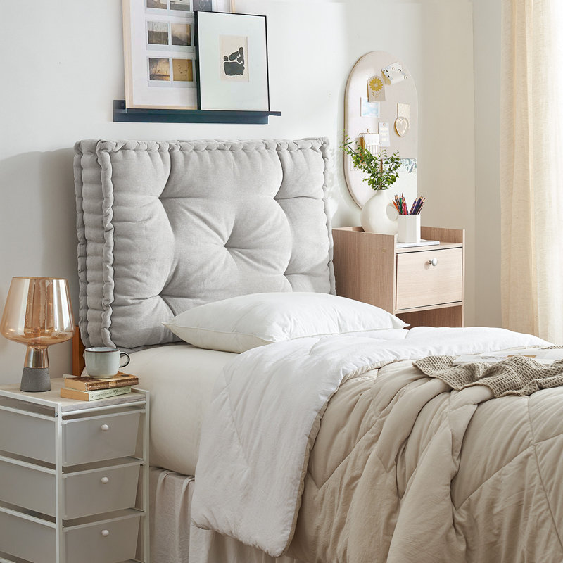 Rainha® - Classic Tufted College Headboard, Gray