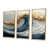 Toile avec cadre flottant or