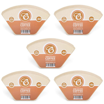 400 Size 100 Brown Coffee Filter Paper Cones