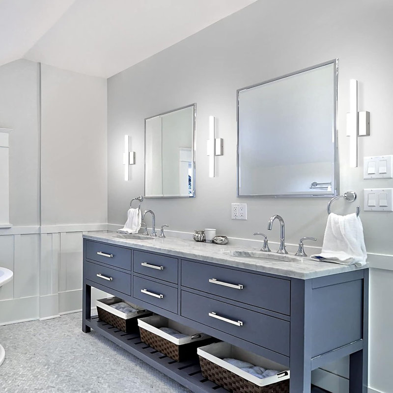 Luminaires de salle de bain modernes sur miroir IP44 9 ...