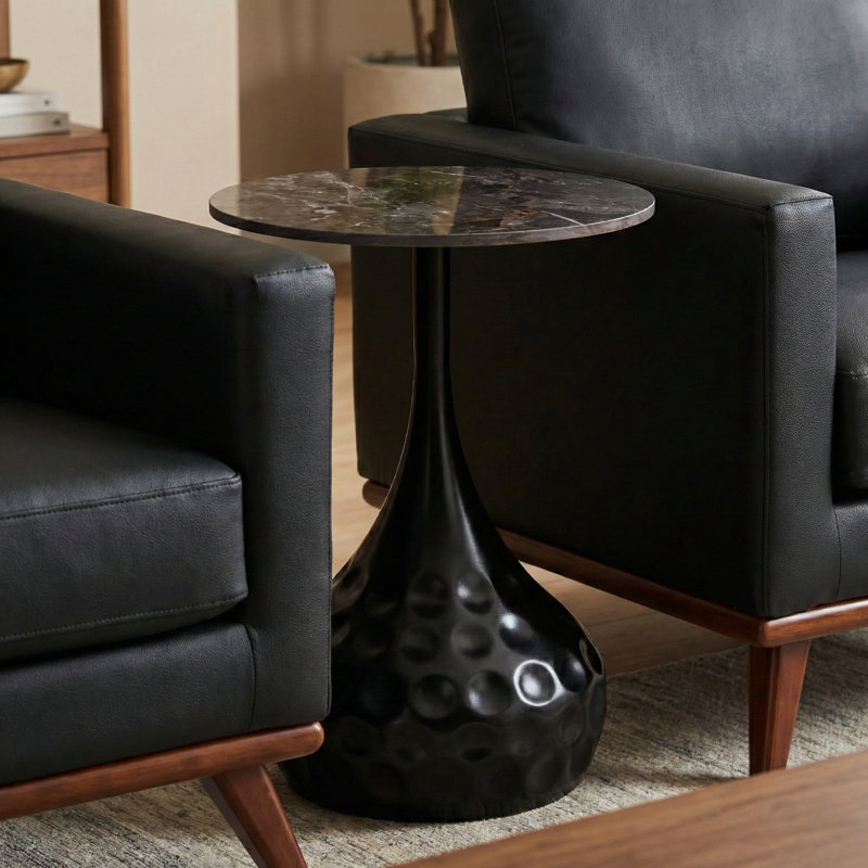  Hada Collection Modern Side Table, Black