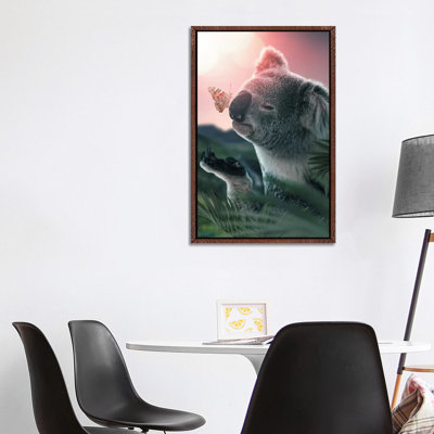 Koala Butterfly by Zenja Gammer - Print on Canvas