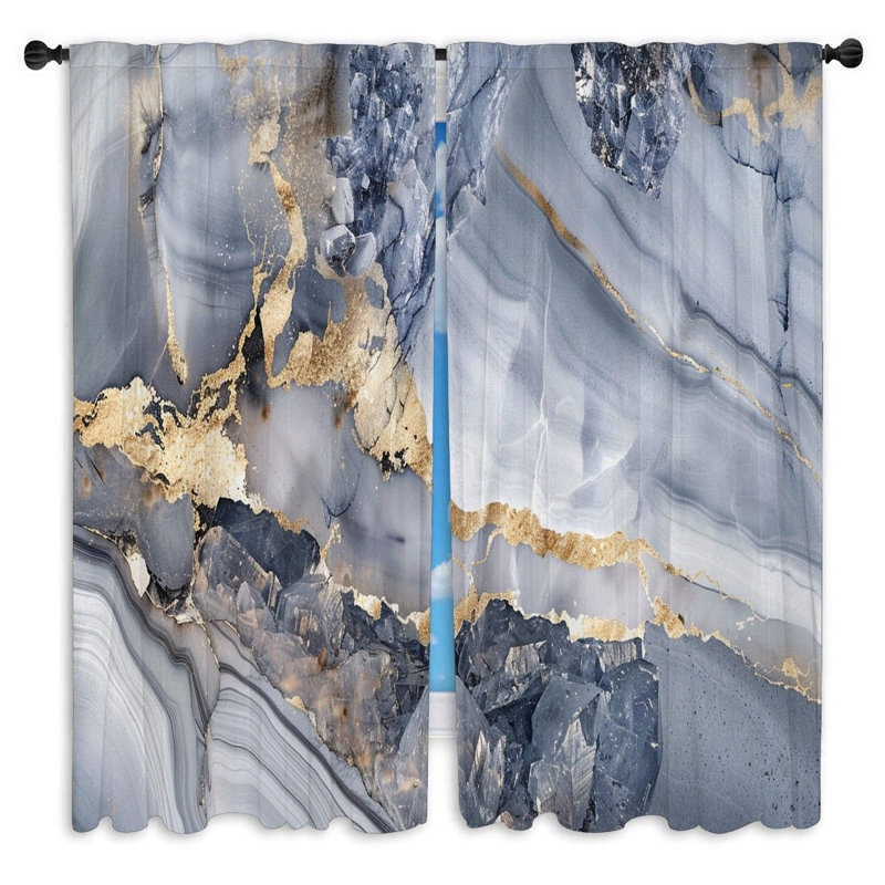 Paire de rideaux obscurcissant en polyester Jermon, L 20 po x L 61 po
