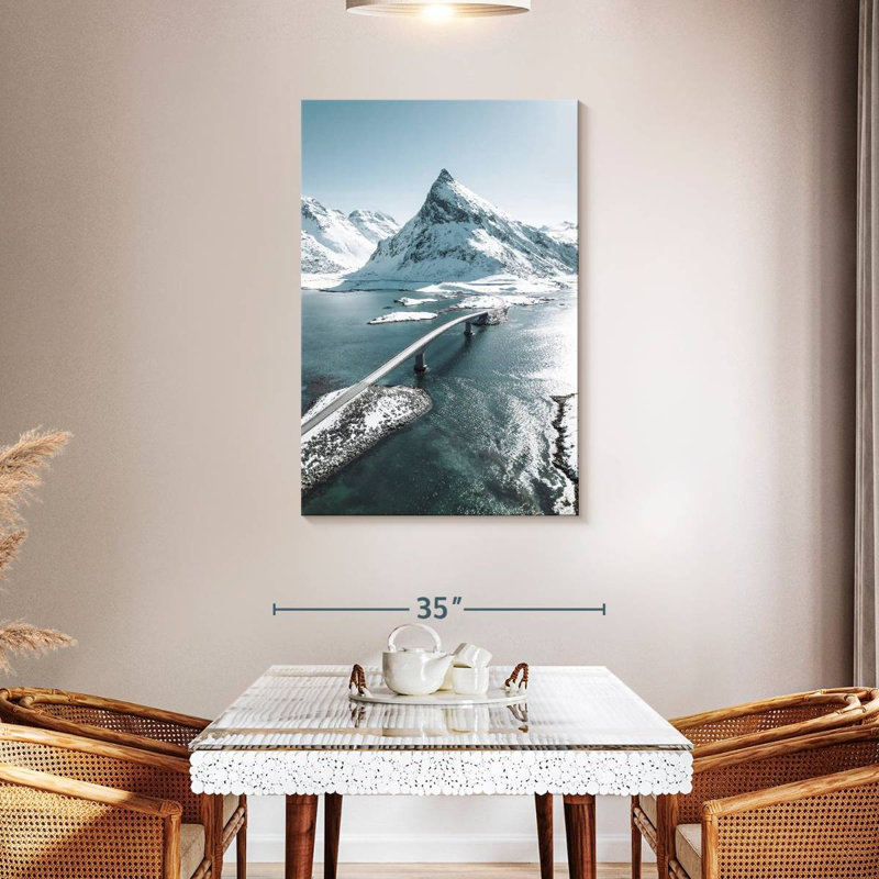 Pont Alvord Fredvang en hiver, H 45 po x l 30 po