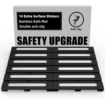 Bamboo Bath Mat Anti-slip Foldable Waterproof