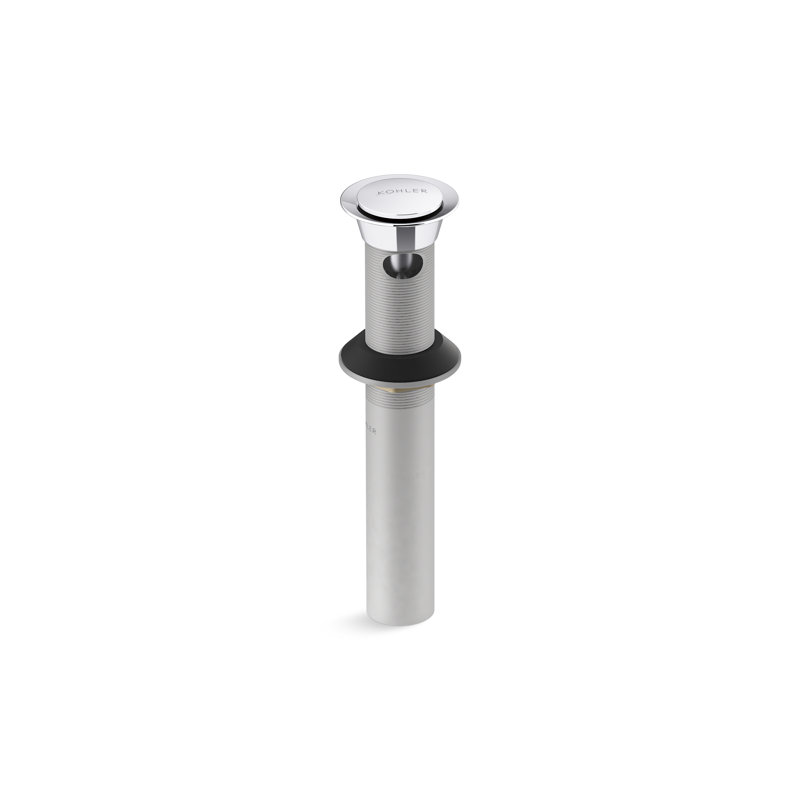 Clicker Drain With Overflow, Polished Chrome