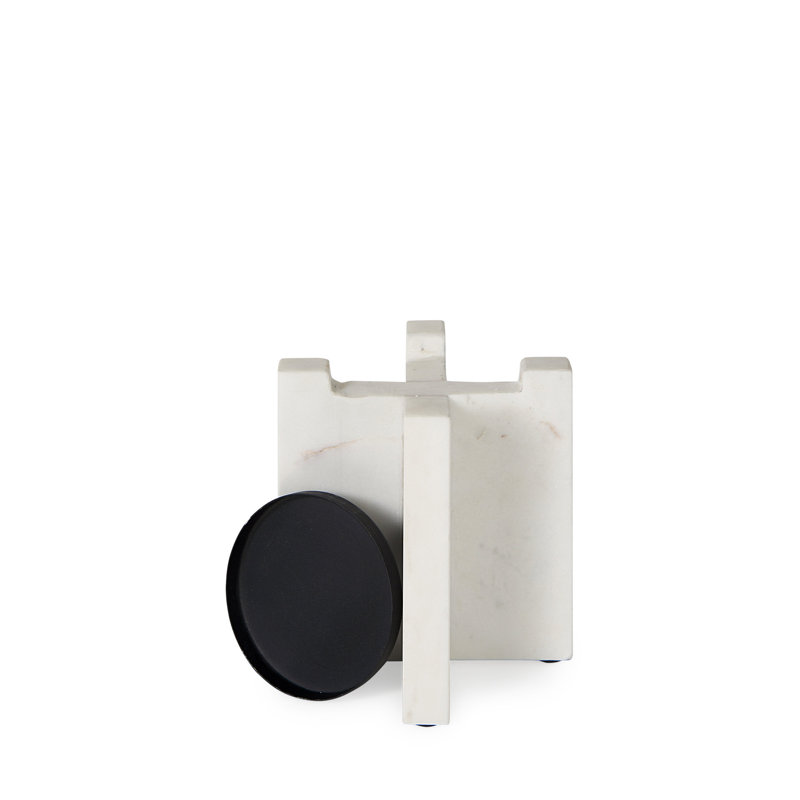 Ayante Marble Tabletop Pillar, 5.5'' H x 3.5'' W x 5.5'' D