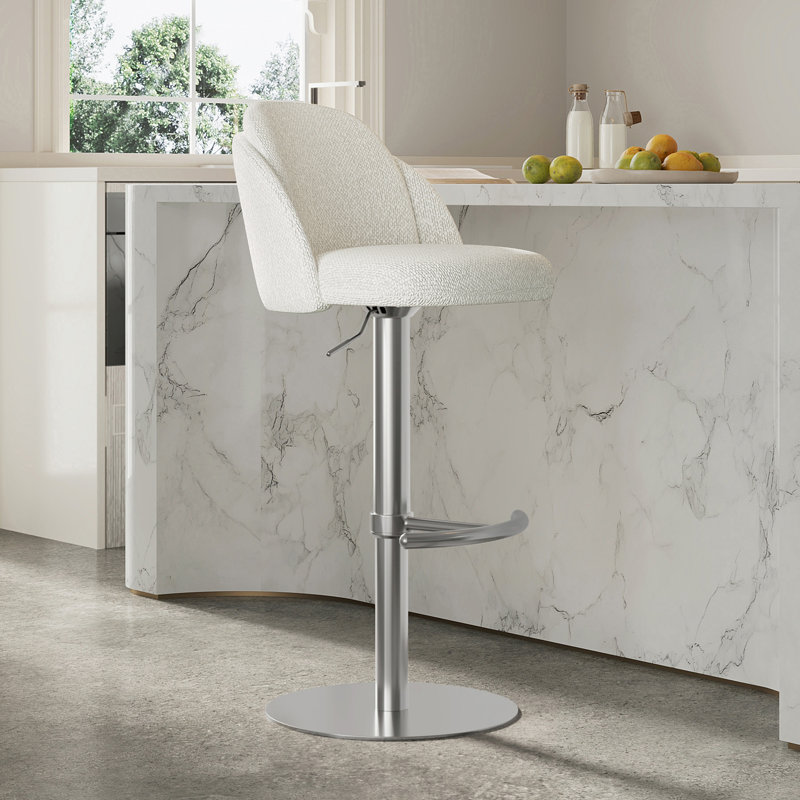 Tabouret pivotant à hauteur réglable, Argent