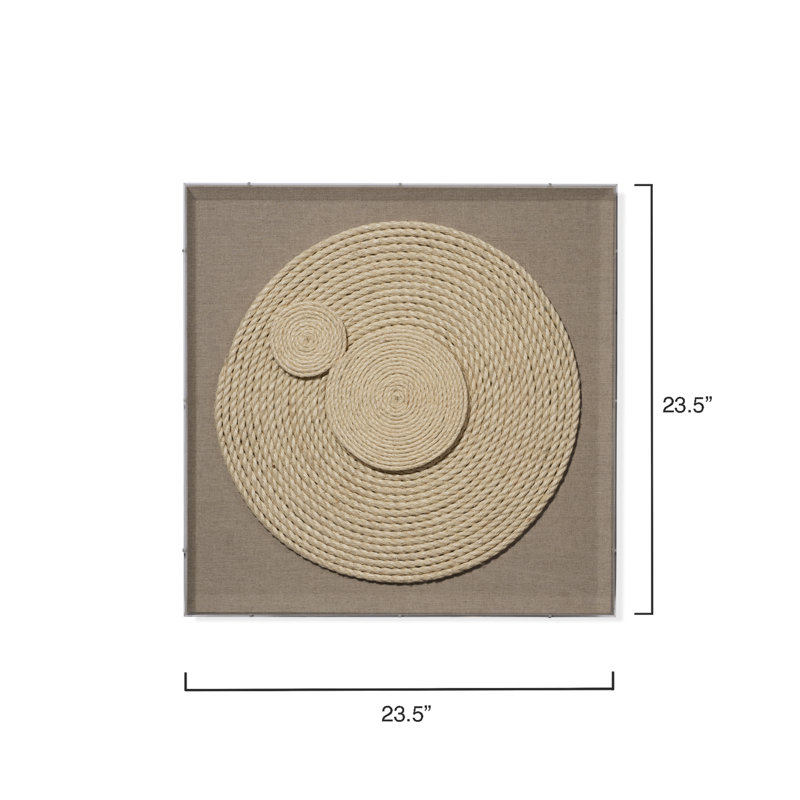 Handmade Jute Rope and Linen Wall Art Decor