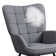Upholstered Accent Chair with Footstool