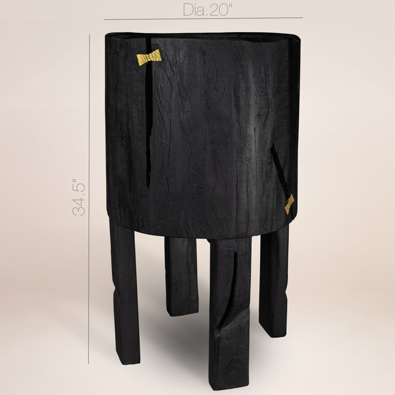Obsidian Heirloom Planter (Large) ~ A bold fusion of ebonized elegance and timeless craftsmanship, this 100% reclaimed wood pot planter transforms natural imperfections into sculptural artistry, making a striking statement in any space.