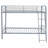 Glossy Silver Twin Over Twin Bunk Bed
