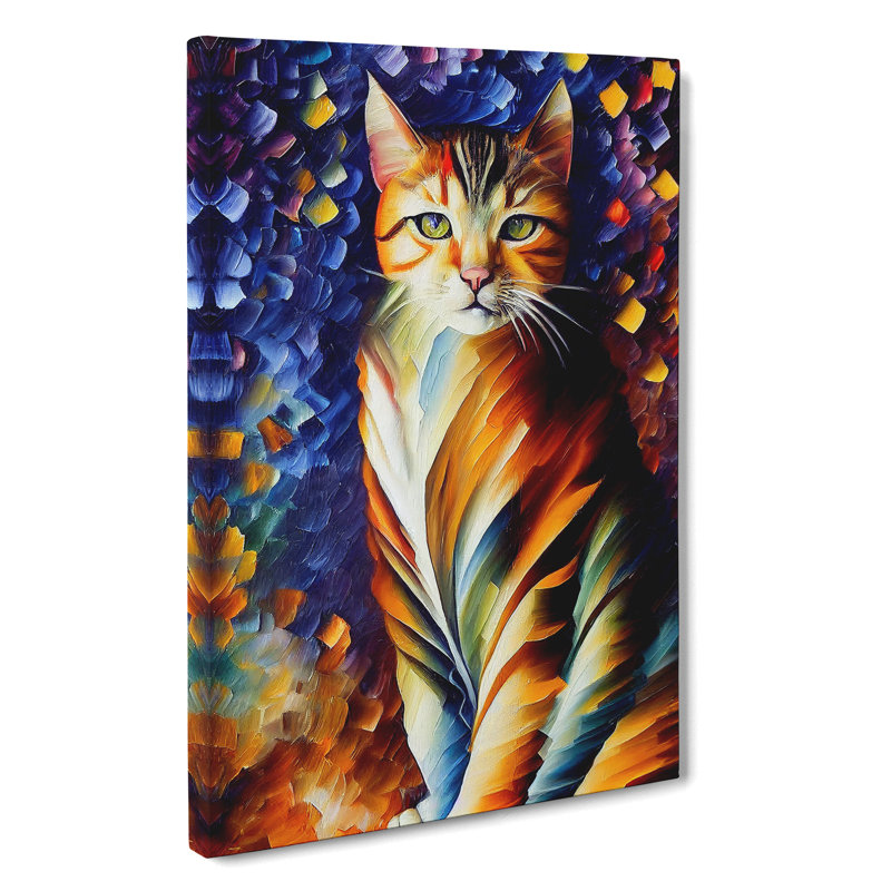 Cat Portrait No.6 - Wrapped Canvas, 76cm H x 50cm W x 3cm D