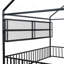 Structure de lit Sereno en métal avec clôture et tablettes, métal robuste et conception compact-106646885-106646883