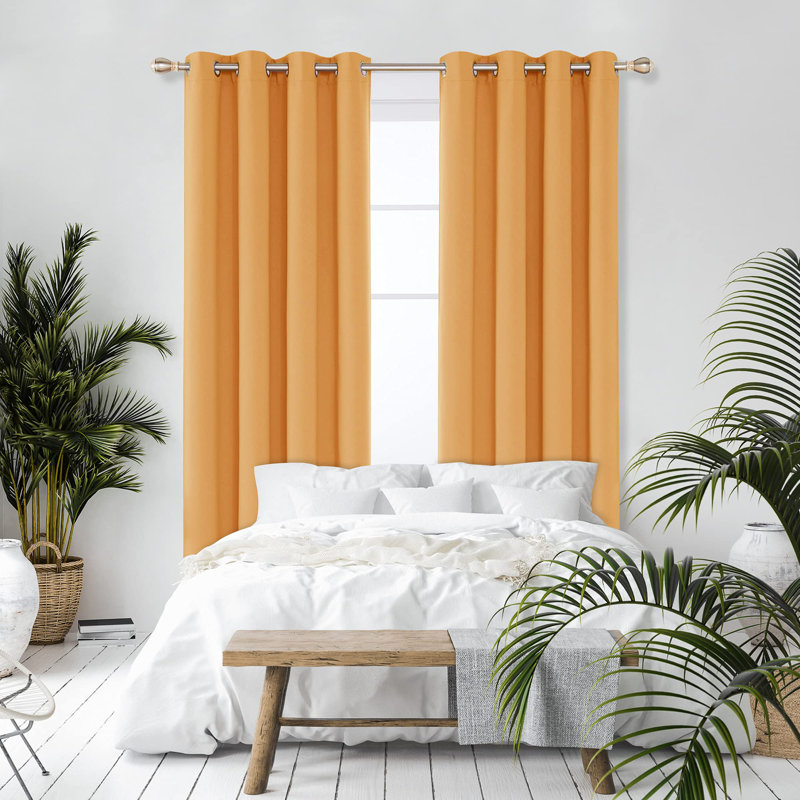 Quayshaun Blackout Curtain Pair, 52cm Width x 242cm Drop