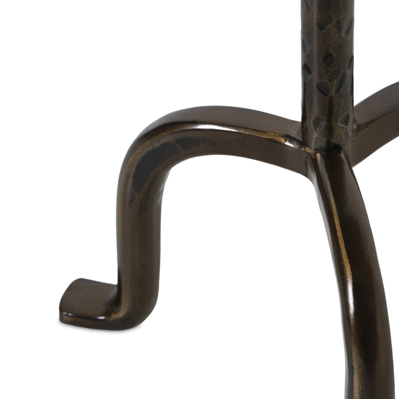 Jocelyn End Table, Dark Brass