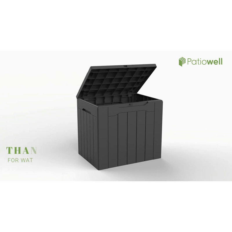 32 Gallon Black Polypropylene Lockable Deck Box