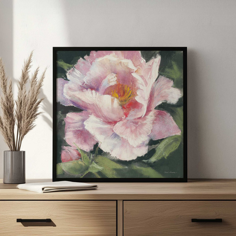 «Peony II» par Carol Rowan, reproduction d'art, 36" H x 36" W, Gold