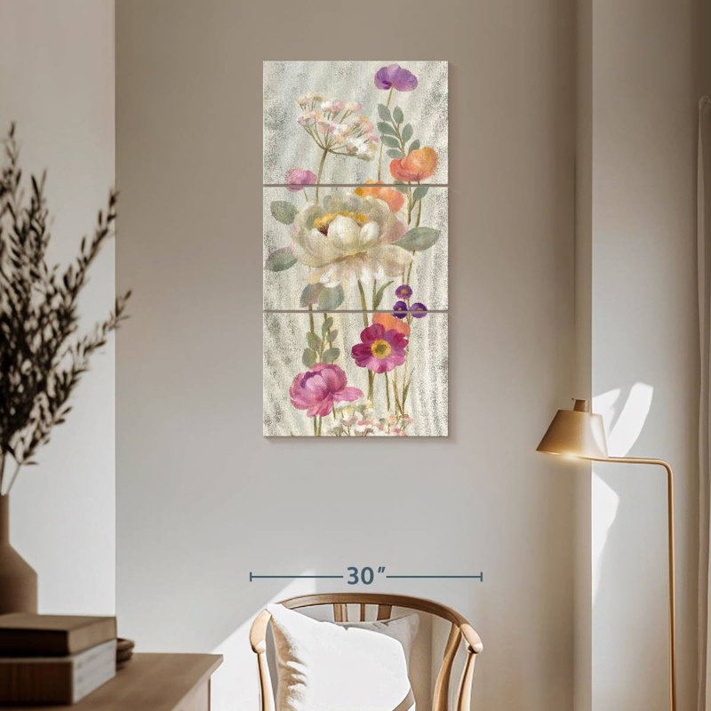 Retro Floral II, 62" H x 30" W