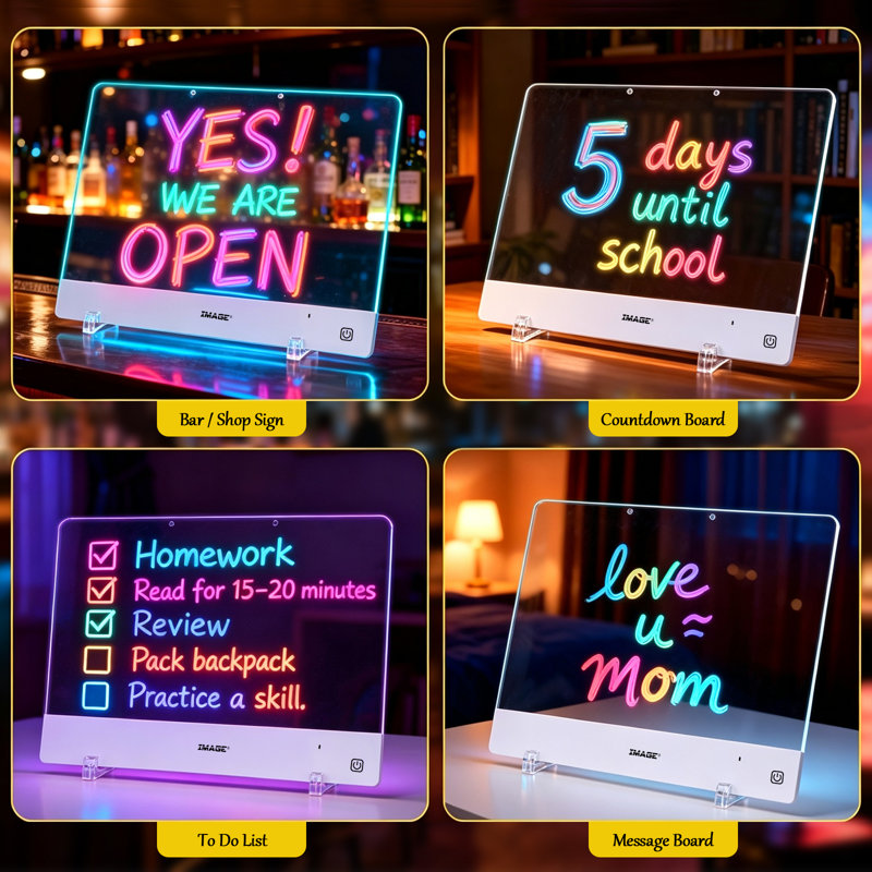 16 Colors Rechargeable LED Drawing Board with Remote, 16"