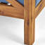 Élégant fauteuil club de style Mid-Century, fabrication en bois, siège en bois, coussins pour l'extérieur