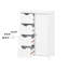 Armoire de rangement pour salle de bain avec tablette réglable et 4 tiroirs pour un espace personnalisable et un assemblage facile
