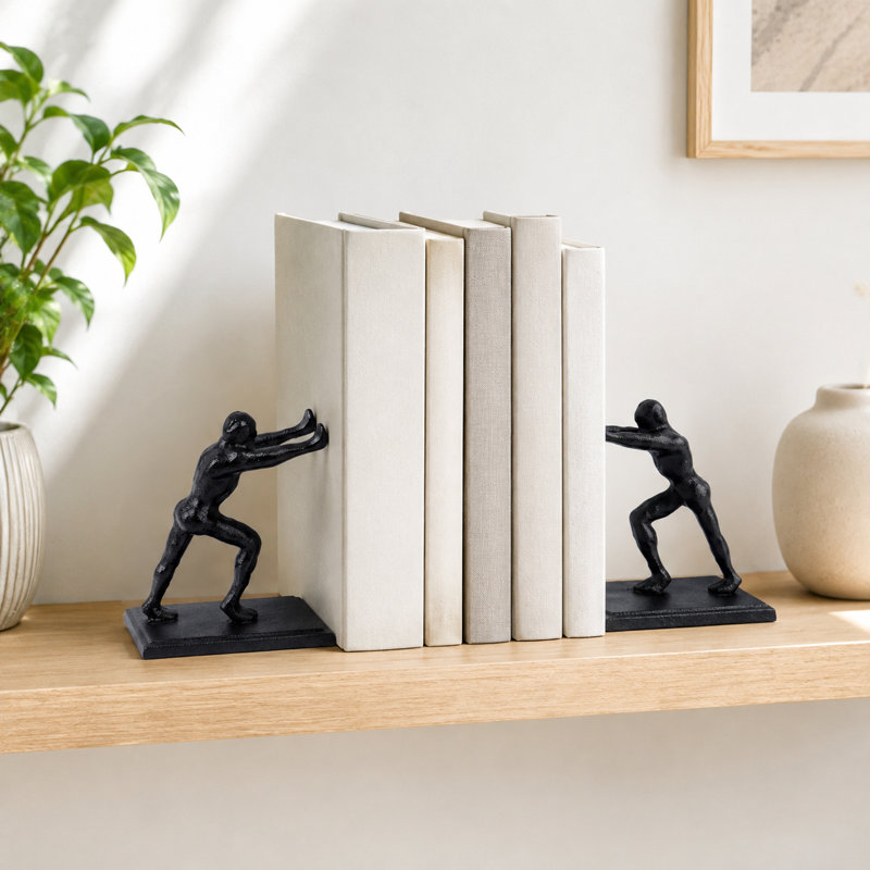 Serre-livres rétro en fonte Man Man