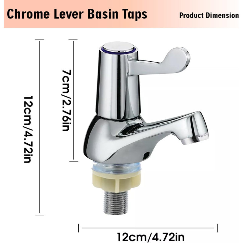 Pair of 2 Bathroom Basin Mixer Taps Multi-function Hot&Cold