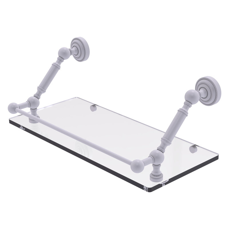 Marchmont Bracket Shelf, Matte White, 7.3" H x 18" W x 8.6" D