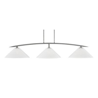Kurve 3 Light With White Marble Glass