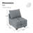 Modern Middle Seat Module For Modular Sofa Customizable Sectional Sofa-1493642485