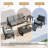 Shweta 5-piece Outdoor Conversation Set, Perfect For Entertaining With Included Tables-478362336-478362338-478403612
