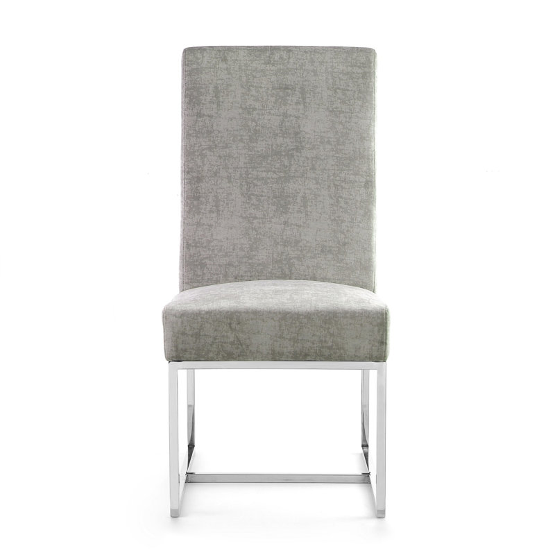 Chaise en velours Element, Gris acier