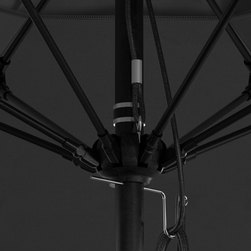 Parasol de patio noir 11 pi, Noir