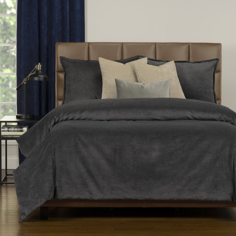 Polyester Channel Duvet Cover & Insert, King Duvet Cover + 6 Additional Pieces, Iron