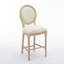 Tabourets de bar en bois avec assise rembourrée et naturel, ensemble de 2-1028934731