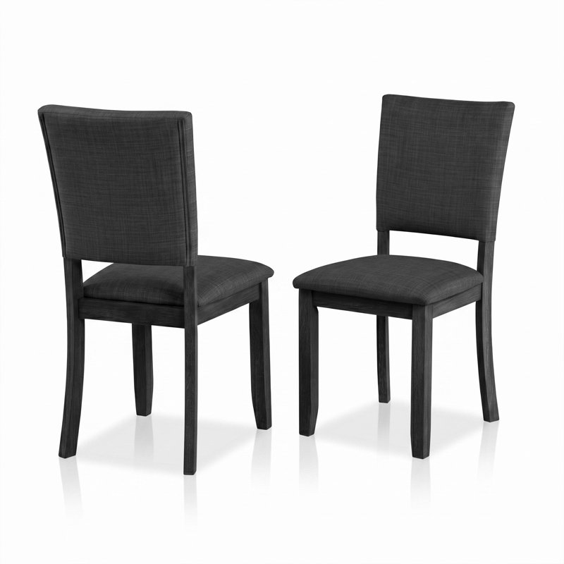 Chaise d'appoint rembourrée Quain, Gris
